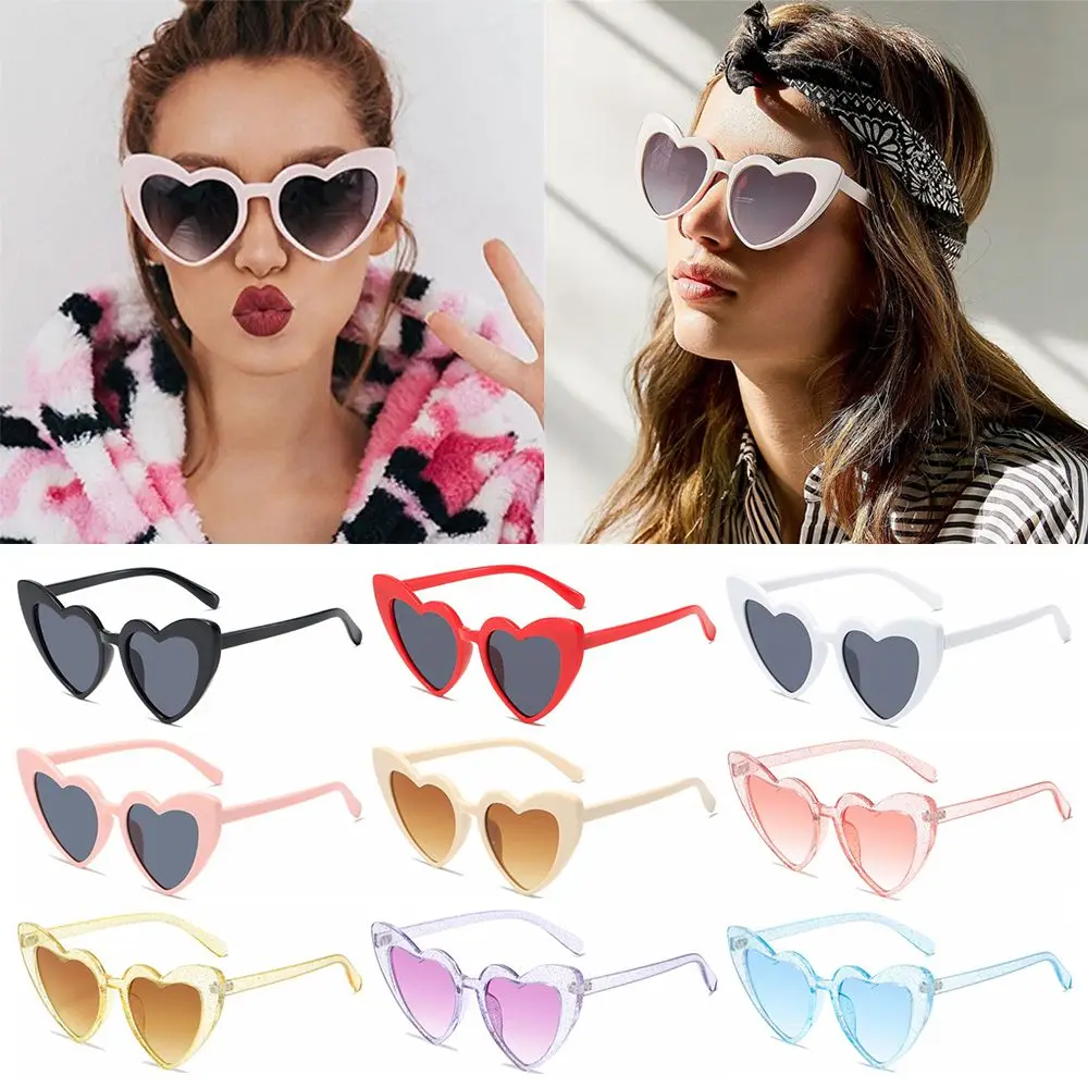 

Heart Shaped Sunglasses for Women Fashion Love Heart Sunglasses UV400 Protection Eyewear Summer Beach Glasses