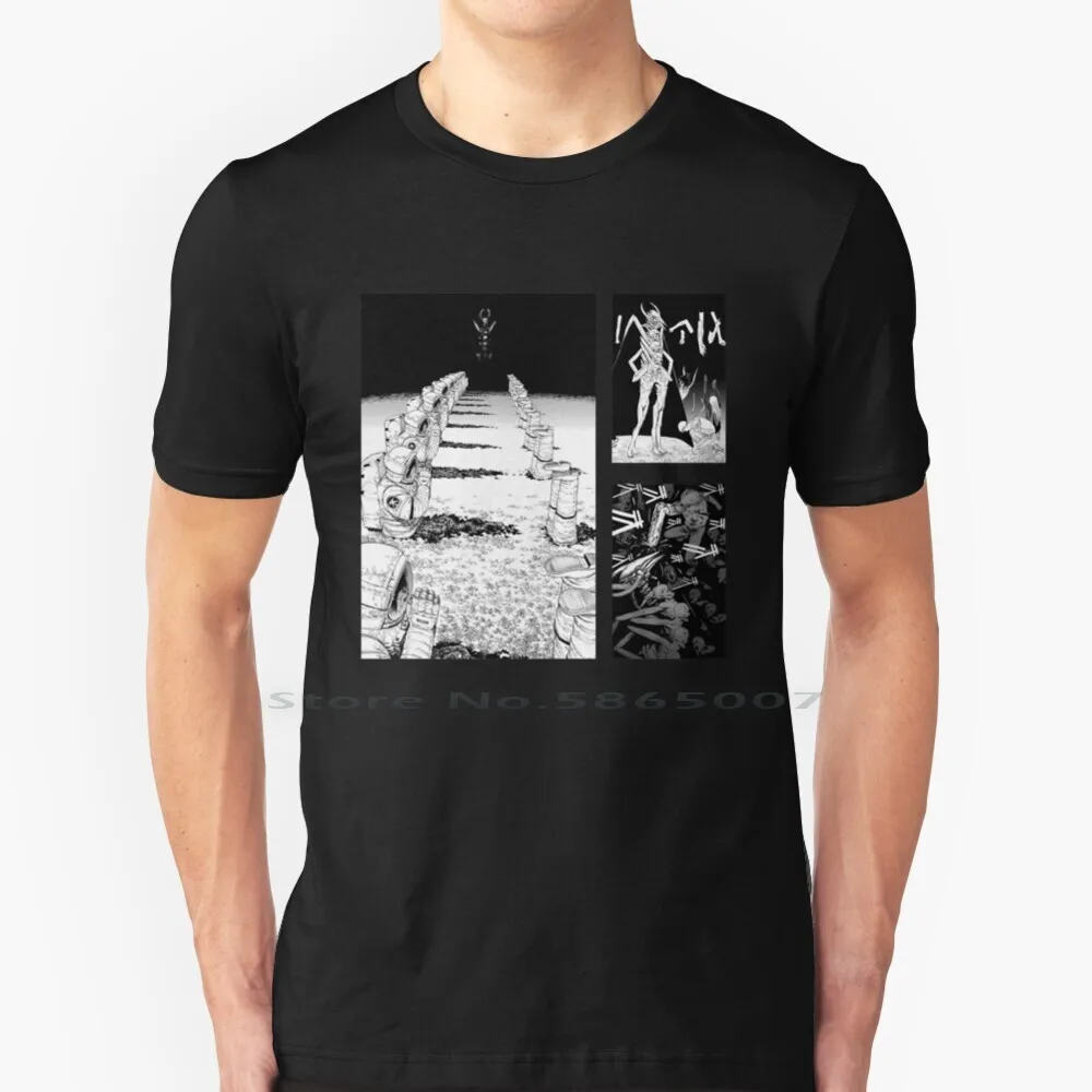 

Футболка с принтом бензопилы, человек-темнота, дьявол, 100% хлопок, аниме, бензопила, эстетика, манга, большой размер 6xl, модная футболка в подар...