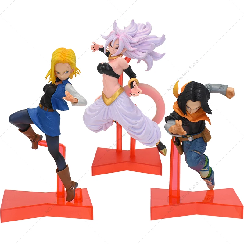 

Dragon Ball Z Majin Buu Figure GK Android 17 Lapis And Android 18 Lazuli Action Figure Anime Model PVC Statue Children Toys Gift