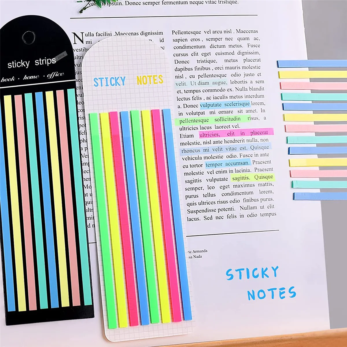 Tabs,morandi Neon Clear Highlighter Strips Flags Stickers