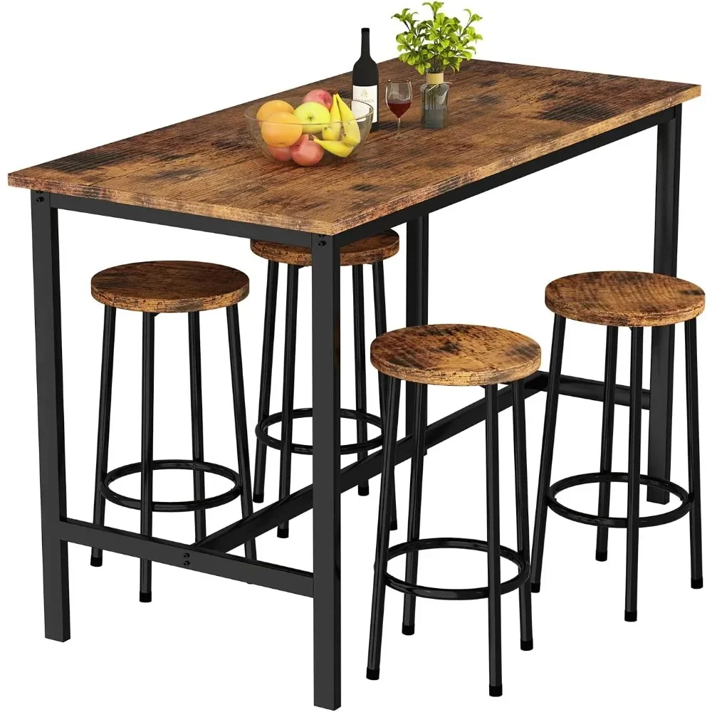 2023 Новый набор столов и 4 стульев промышленный стол для паба с столешницей барной
