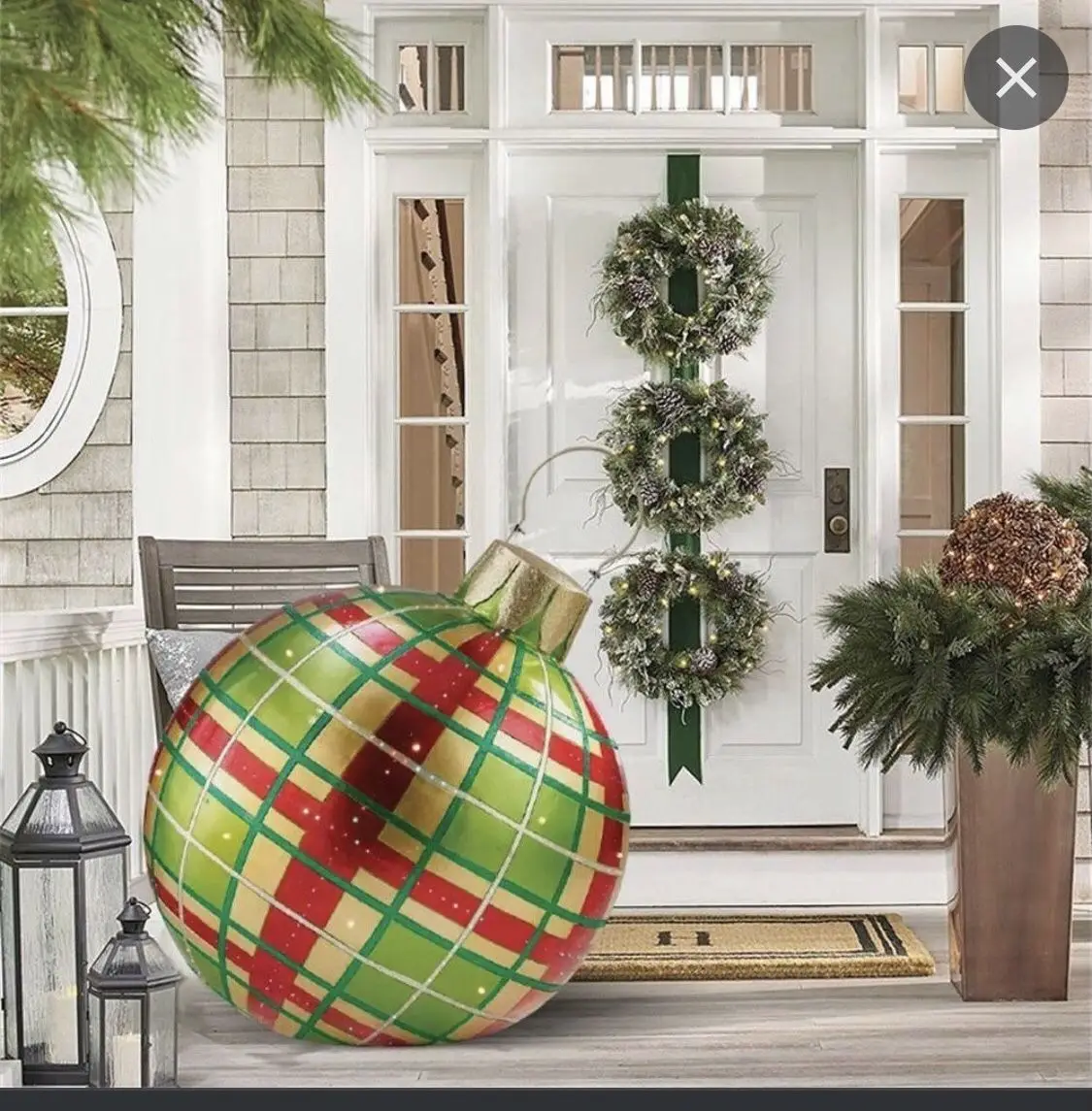 60 см уличные рождественские надувные украшения шар из ПВХ гигантские большие