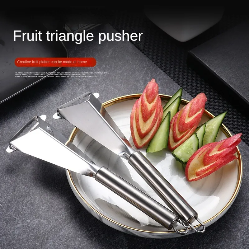 

Apple Triangle Push Knife Stainless Steel Carving Small Tool High Quality Plate Setting Tool Fruit and Vegetable Flower Knife