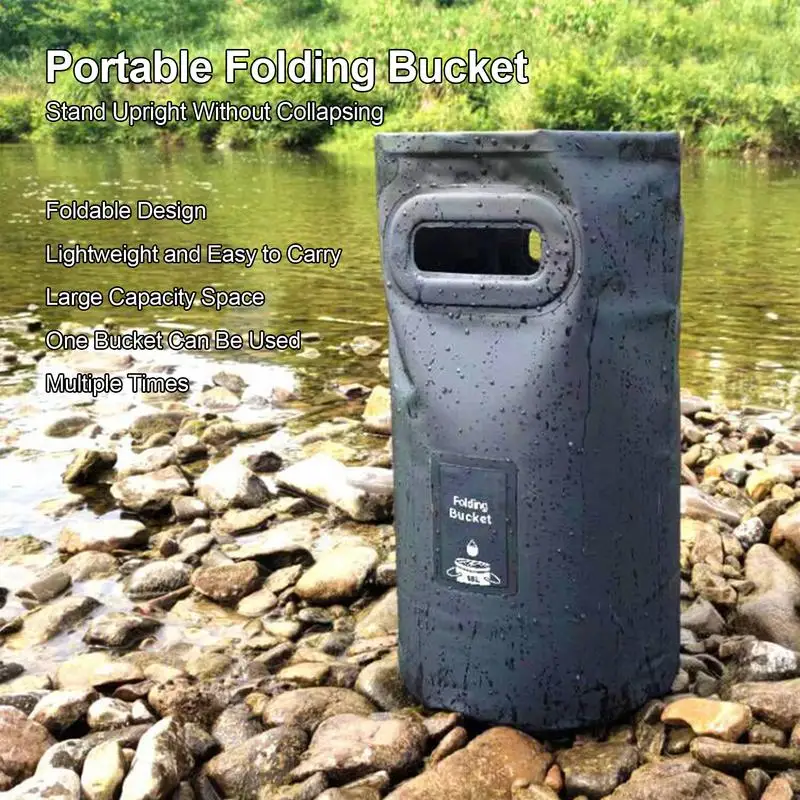 

Folding Bucket Utdoor Convenience Fishing Box Car Wash Bucket Durable And Lightweight Folding Water Container
