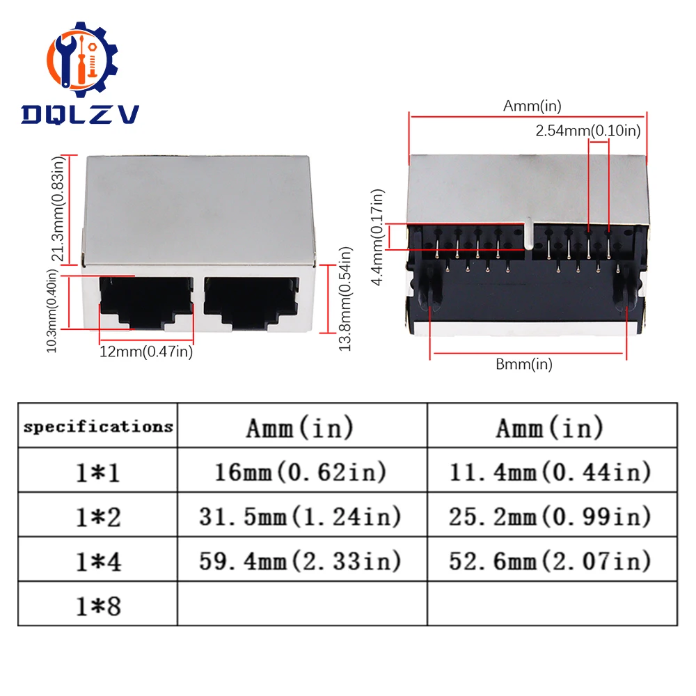 DQLZV RJ45 8P8C сетевой разъем