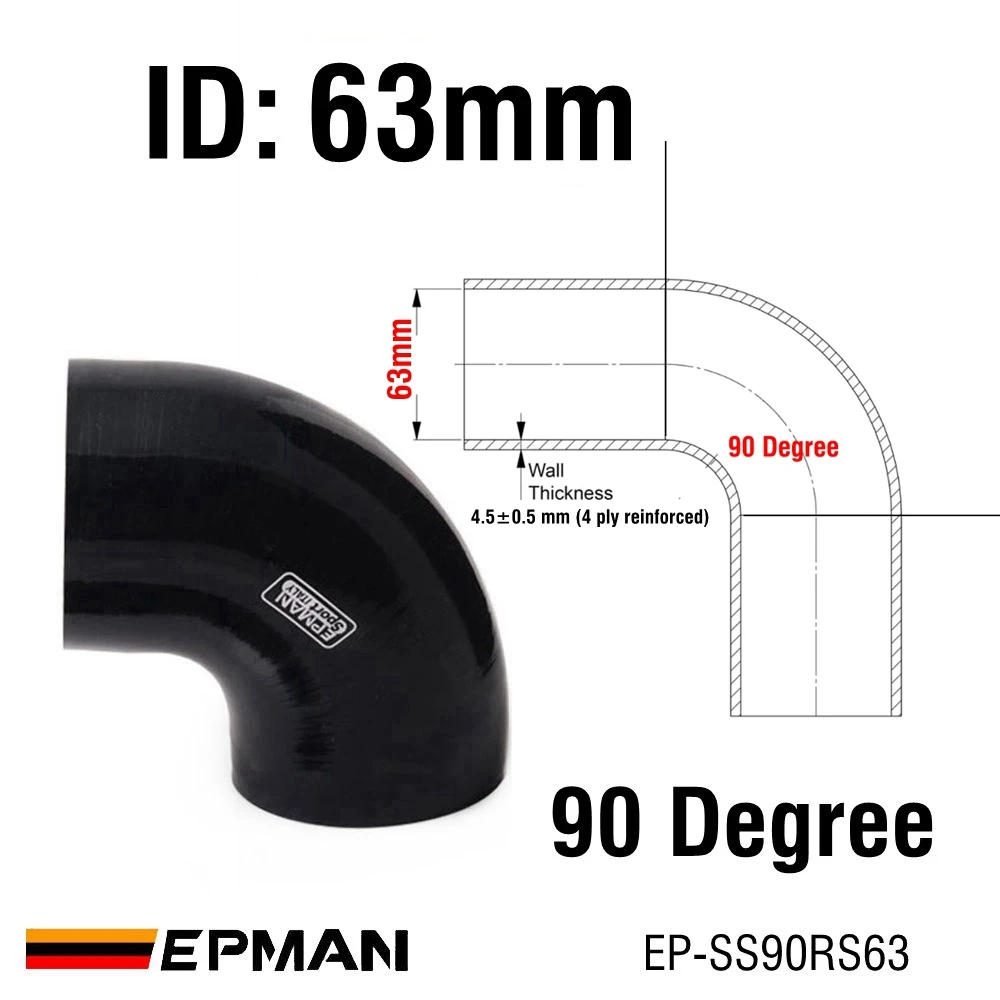 

EPMAN 90-градусный колено силиконовый шланг турбозапускной трубы для Seat 2001-2006 63 мм 60 мм 57 мм 54 мм 51 мм 48 мм 45 мм 41 мм 38 мм EP-SS90RS