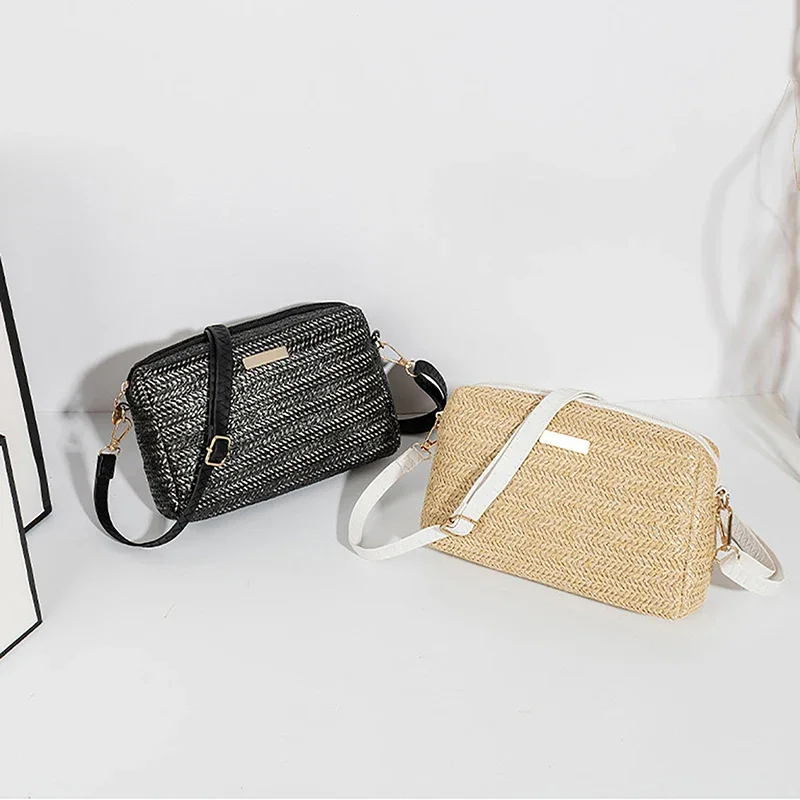 Женская плетеная Сумка через плечо 5 цветов