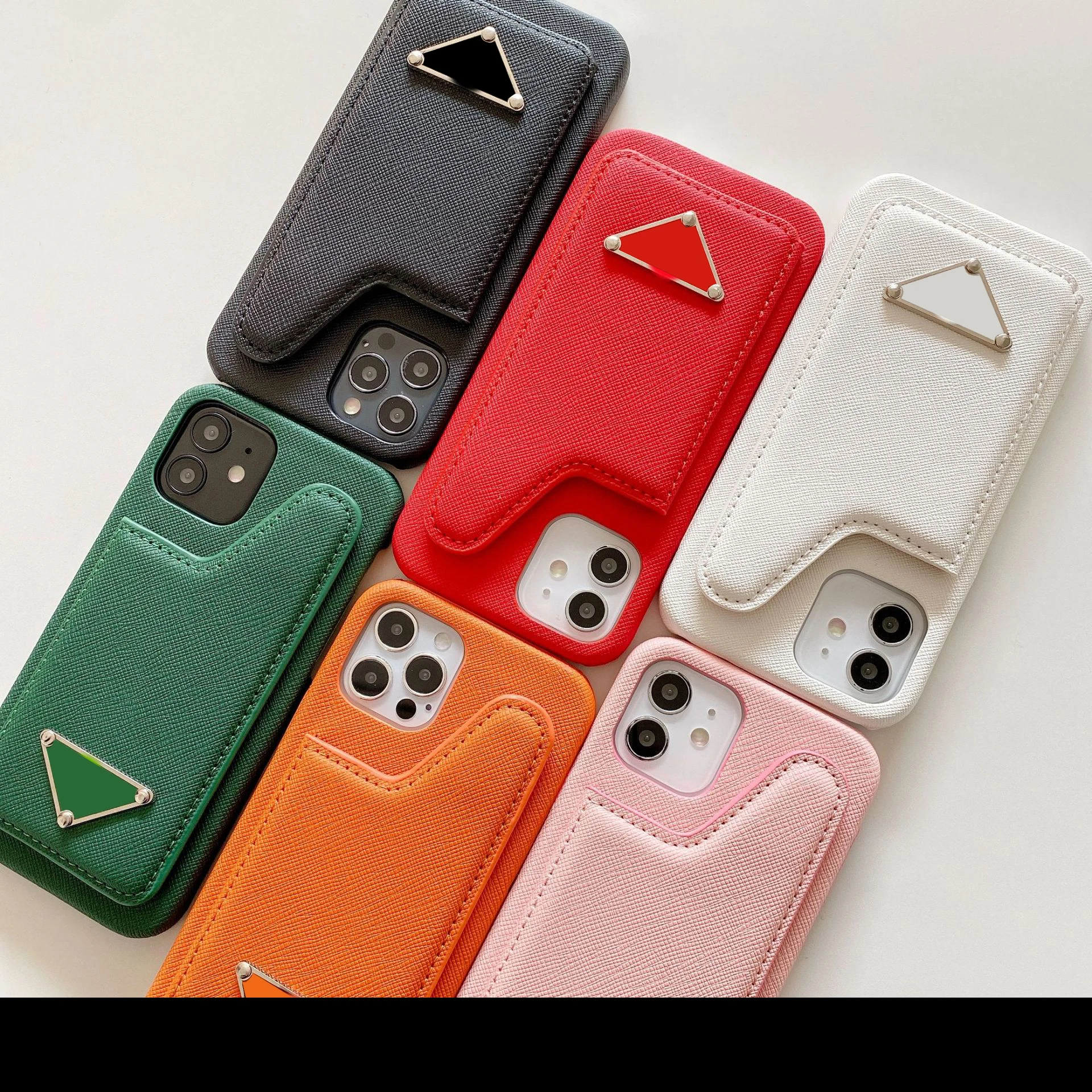 

PD with logo P home mobile phone case leather hard shell mobile phone case drop-proof luxury mobile phone case for iphone