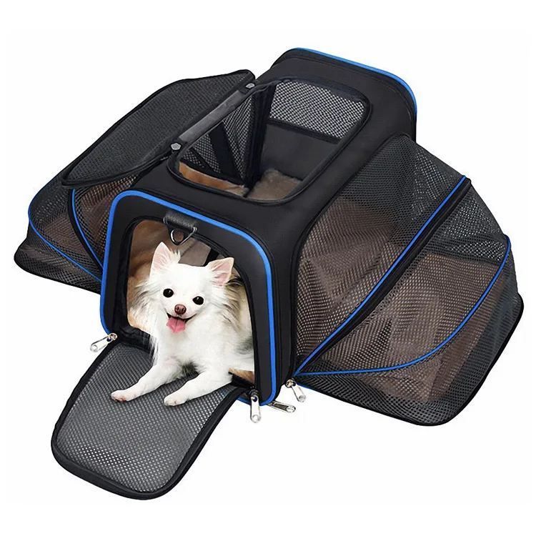 

Переносная сумка для переноски домашних животных, воздухопроницаемая Складная уличная переноска для собак и кошек, на молнии, для путешествий