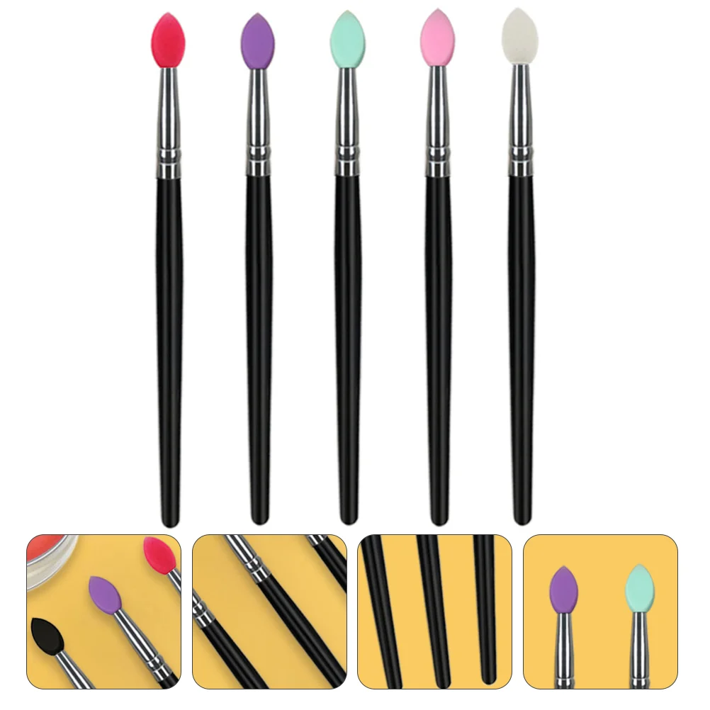 

Brush Makeup Eye Brushes Eyeshadow Applicator Face Eyeliner Applicators Toolhandlesilicone Creasetools Blending Pads Eyebrow