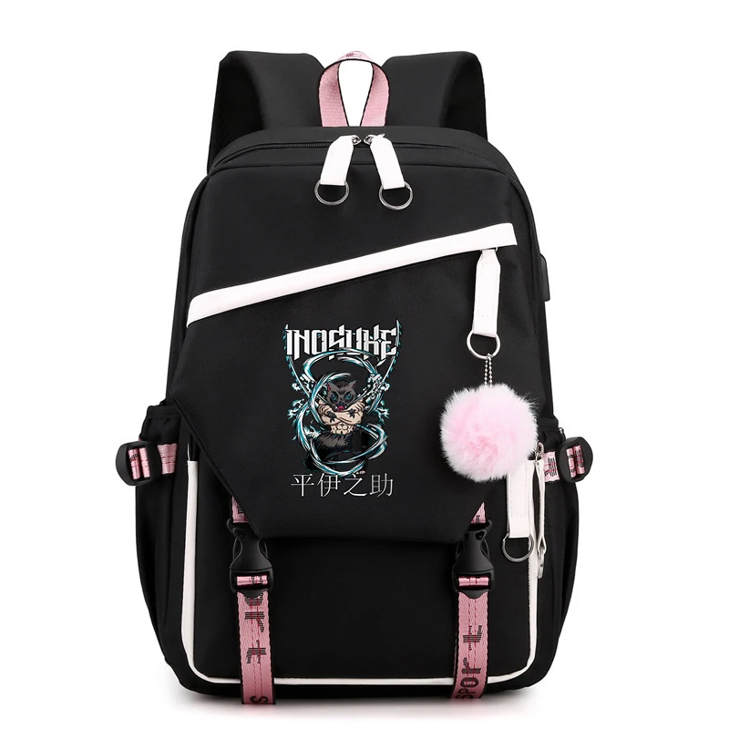 

Anime Demon Slayer Backpack Men Bag Pack Canvas Travel Bag Korean Knapsack Bag Bookbag Mochilas 2023 New School Bags for Boys