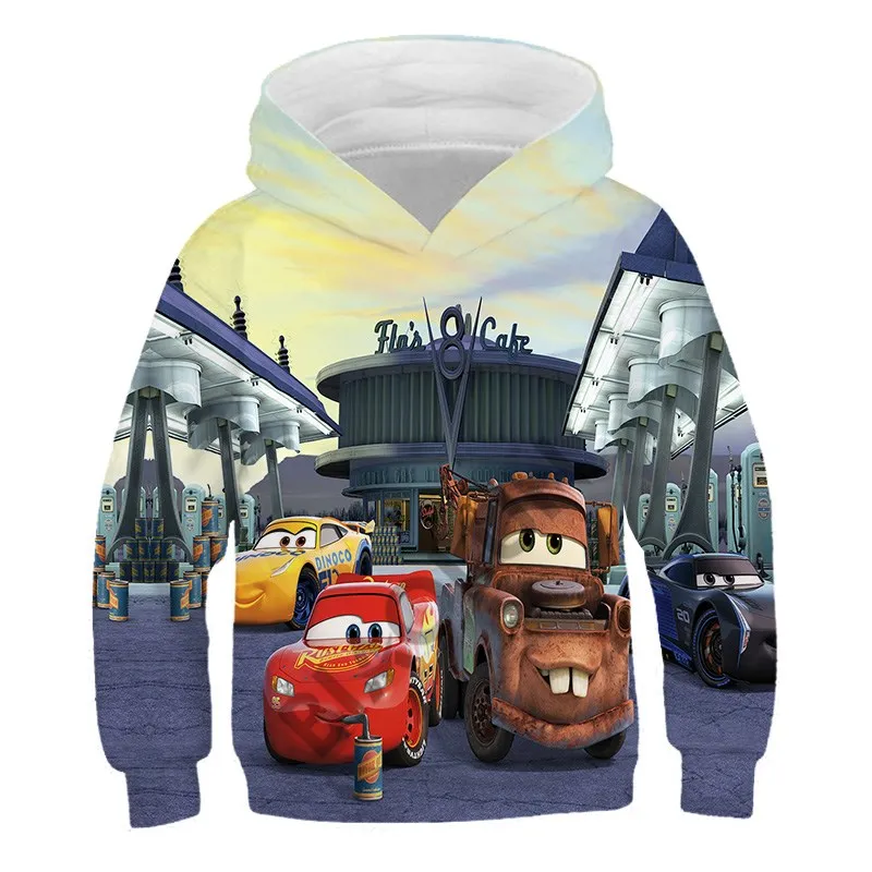 

Disney Cars Boys Racing Hoodies Children Cartoon Casual Sweatshirts Kids Lightning McQueen Long Sleeve Casual Outwears 3-14T