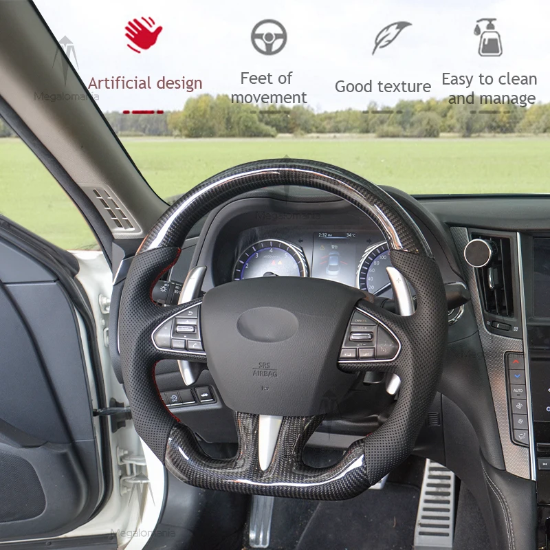 Для Infiniti Q50 Q60 QX50 QX30 Q50L EX QX70 FX Q70L светодиодный рулевое колесо