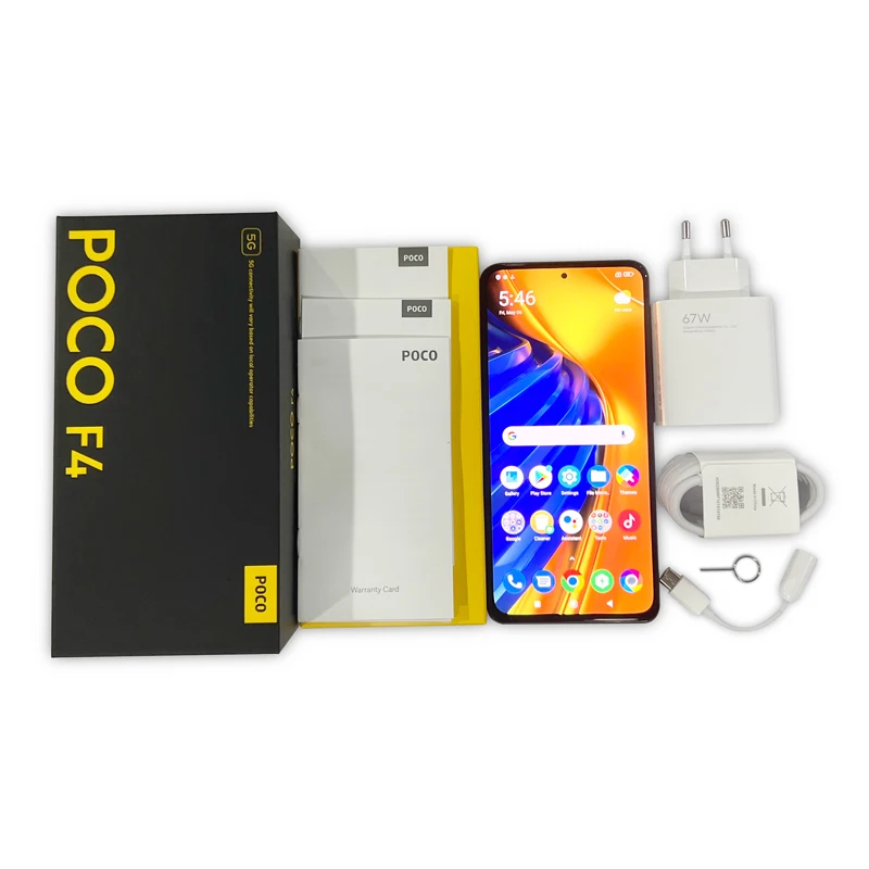 Tanie Globalna Wersja POCO F4 5G Smartphone 128GB/256GB Snapdragon 870 Octa Core 120Hz AMOLED DotDisplay 64MP Kamera OIS 67W ładowanie