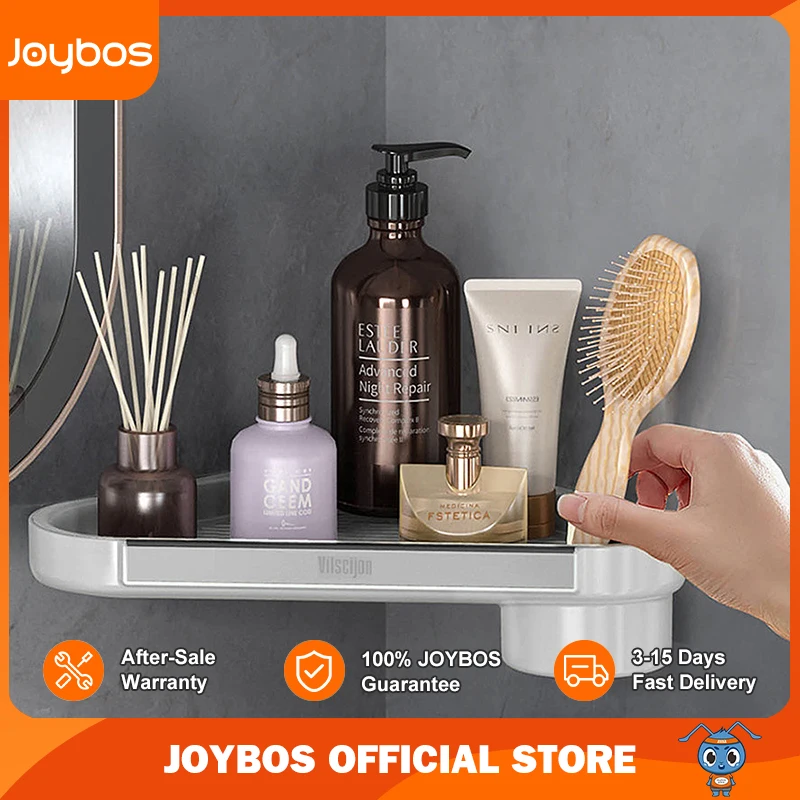 

Joybos Triangular Aluminum Double-Layer Storage Rack Hollow Without Water Bathroom Storage Without Falling Strong Load Bearing