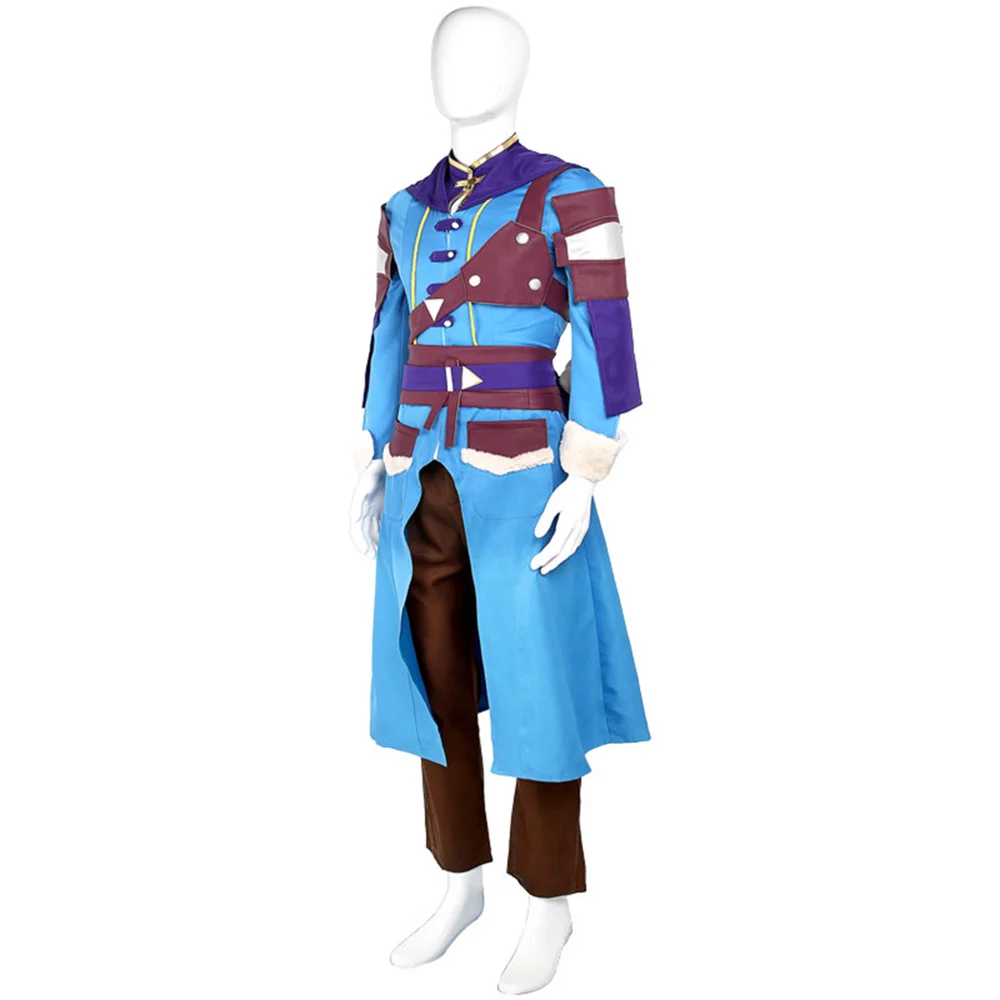 Игра Fire Emblem Ashe Косплей Костюм Мужская Синяя Униформа Полный Комплект Наряды Для