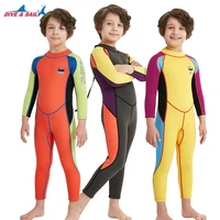 2 5mm neoprene childrens wetsuit one piece long sleeve swimsuit sunscreen snorkeling hot spring surfing diving water sport suit