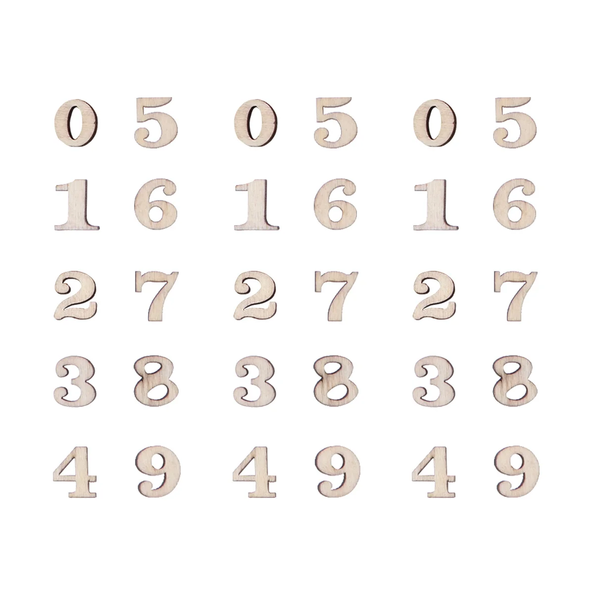 

200pcs 15mm DIY Doodle Educational Small Natural Wooden Slice Scrapbooking Embellishments DIY Craft Decor (Number Pattern)