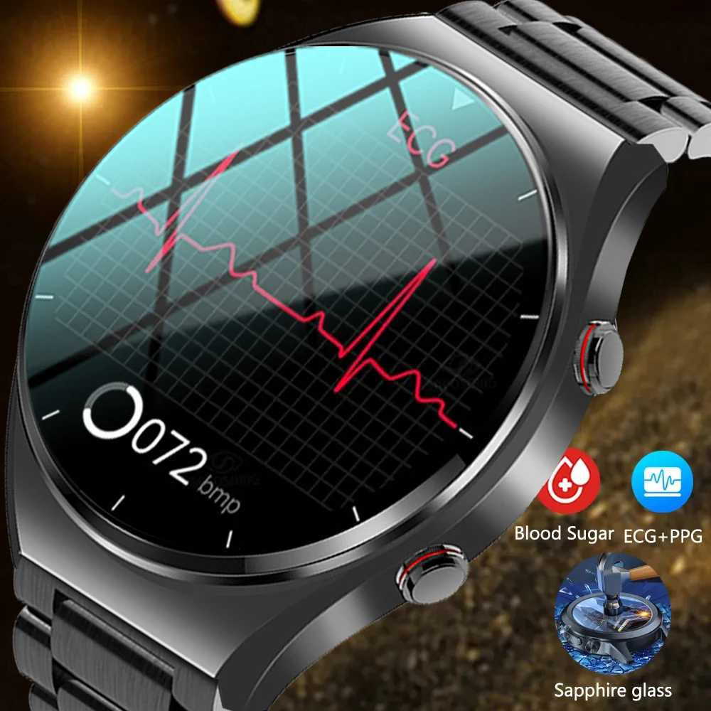 

Healthy Blood Sugar Smart Watch Men ECG+PPG Precise Body Temperature Heart Rate Monitor Smartwatch HRV Blood Pressure Watch Gift
