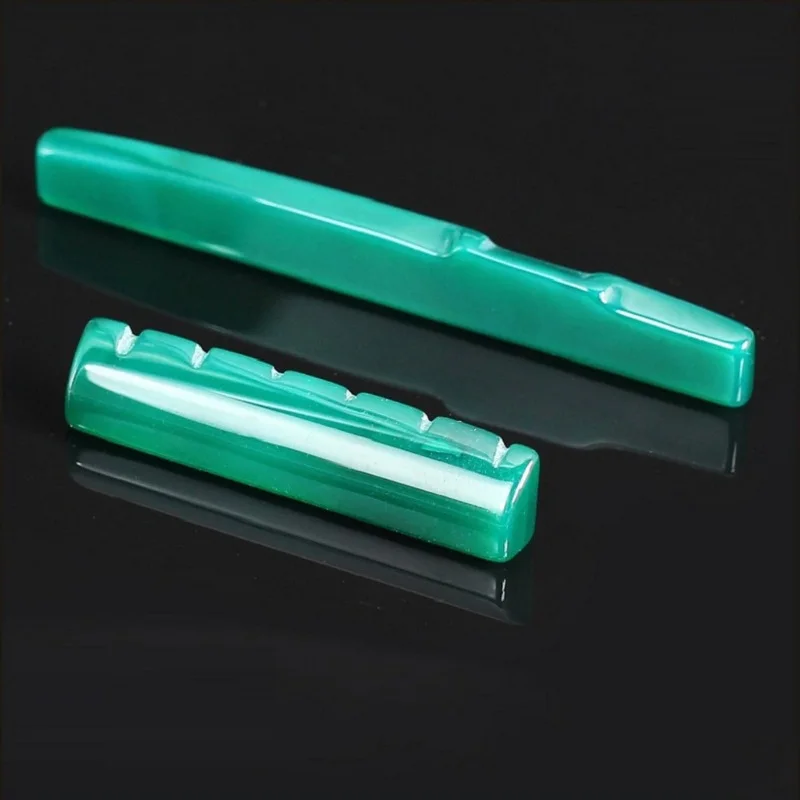 

Jade Stone Acoustic Guitar Bridge Saddle and Nut Set 6 Colors available