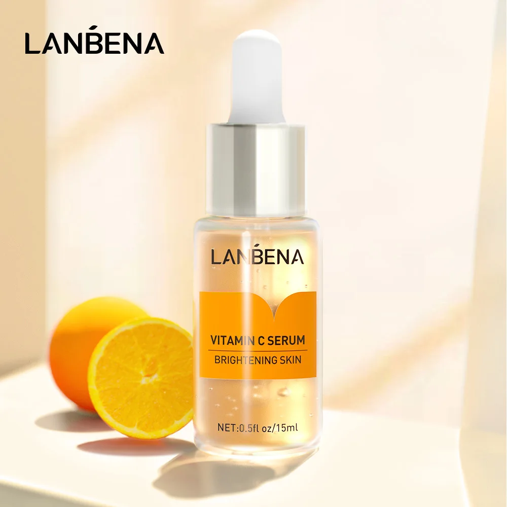 LANBENA Whitening Vitamin C Serum Acne Treatment Anti Aging Anti Wrinkle Moisturizing Remover Freckle Speckle Fade Dark Spots