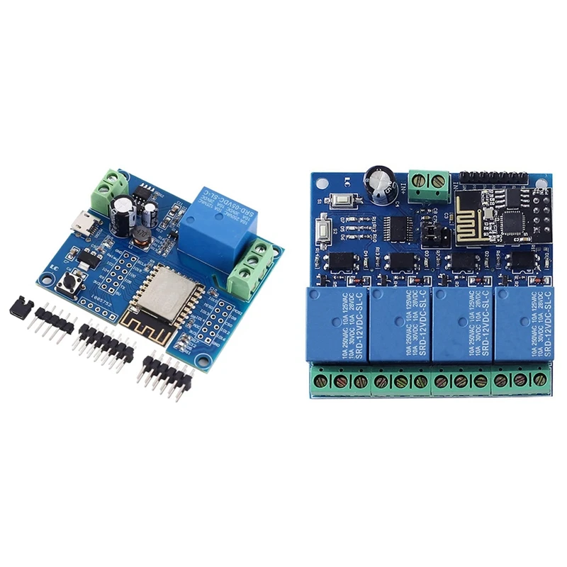 

WIFI Relay Controller Module, For IOT Smart Home APP & ESP8266 DC 12V 4 Channel Relay Board ESP-01 WIFI Module