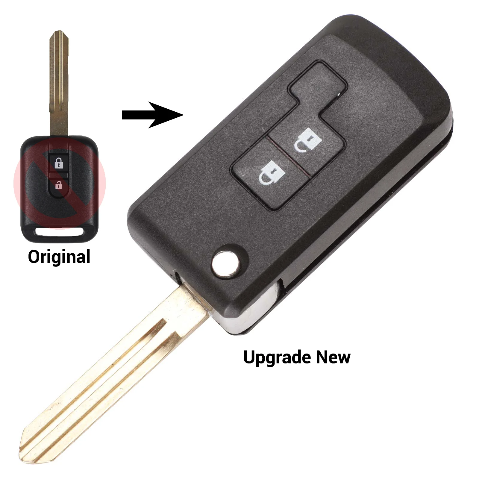 Jingyuqin 2/3-кнопочный модифицированный флип-чехол для дистанционного ключа автомобиля для Nissan Qashqai primera Micra Navara Almera Note Sunny, новый стиль