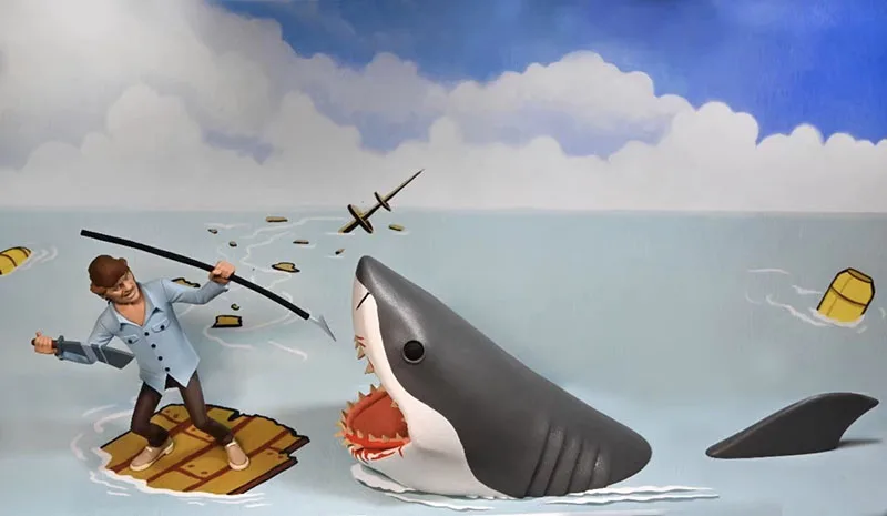 Фото Тони Terrors NECA 03346, фигурка JAWS Hooper, экшн-фигурки, аниме, ПВХ, подвижная модель, кукла, орнамент, игрушки, оригинальный подарок для детей №5