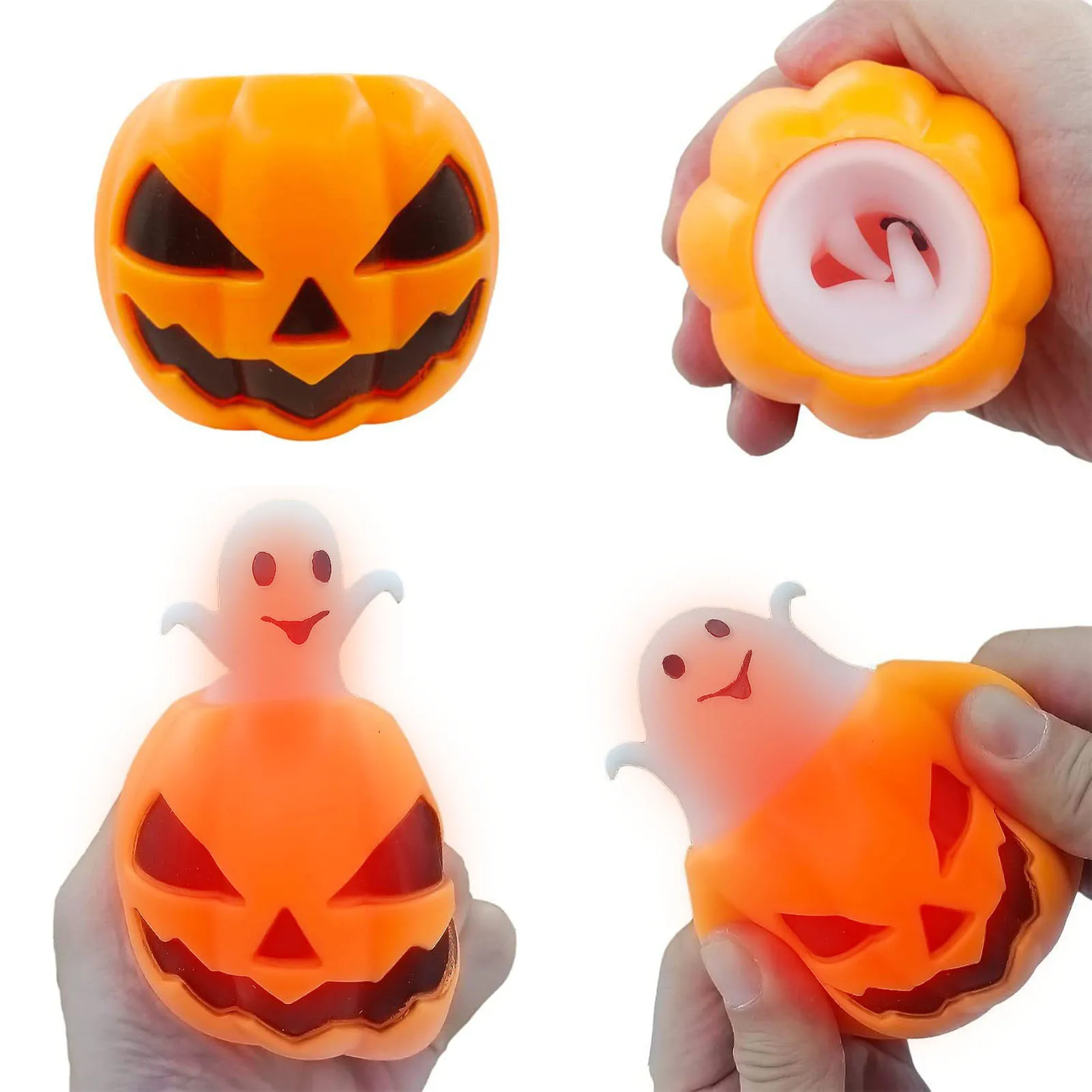 

Funny Pumpkin Ghost Decompression Toy Thermoplastic Rubber Squeeze Ball Kids Toys Halloween Party Decorations DIY Home Supplies