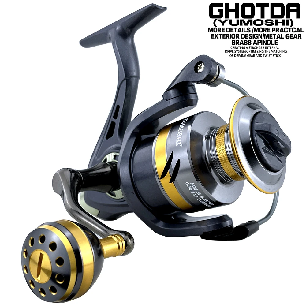 

GHOTDA KS2000-7000 Series Metal Spool Spinning Wheel Outdoor Freshwater River Seawater Throwing Fishing Accessories