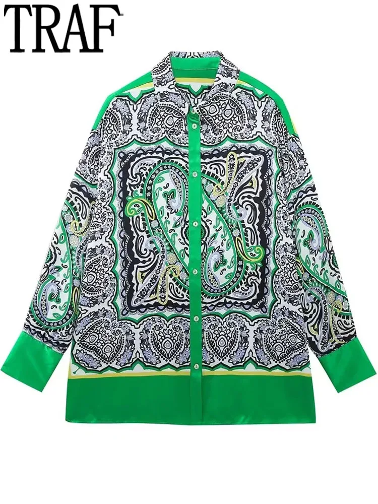 

Женская винтажная рубашка на пуговицах, с длинным рукавом