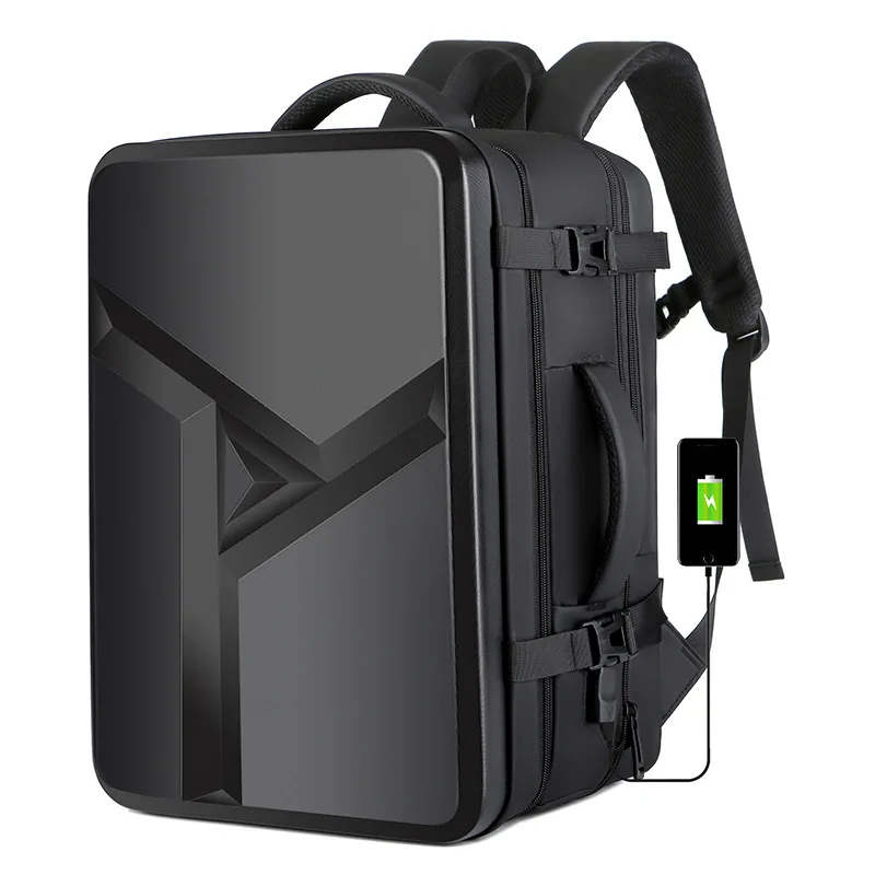 Men Business Backpack Hard Shell USB Charging School Travel Bag Waterproof Big Capacity Backpacks Fit for 17 Inch Laptop Fashion