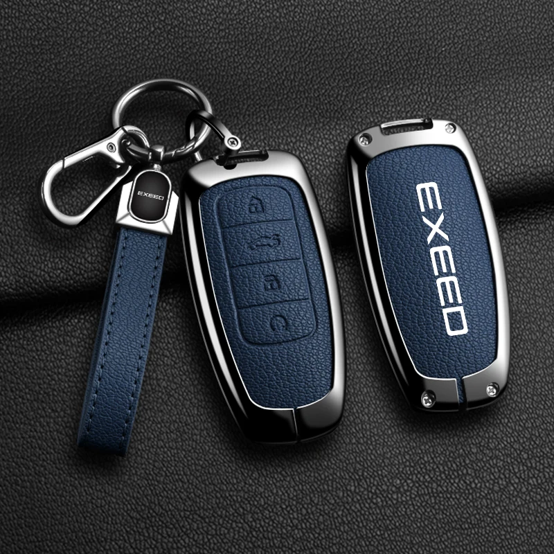 Автомобильный кожаный чехол для ключей из цинкового сплава для Chery EXEED RX Suv, 2023-держатель, чехол с дистанционным управлением, брелок, аксессуары (art.: 3920cc8a6ebde) - 3920cc8a6ebde