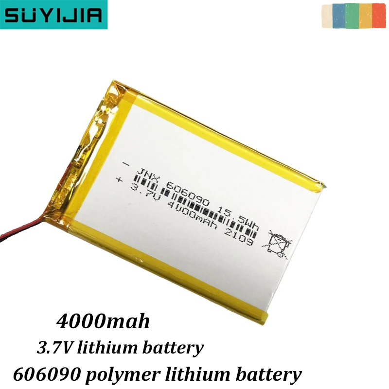 

3.7V 4000mah 606090 High-capacity Polymer Lithium Battery for Mobile Power Solar Street Lamp Charging Treasure Power Bank Laptop