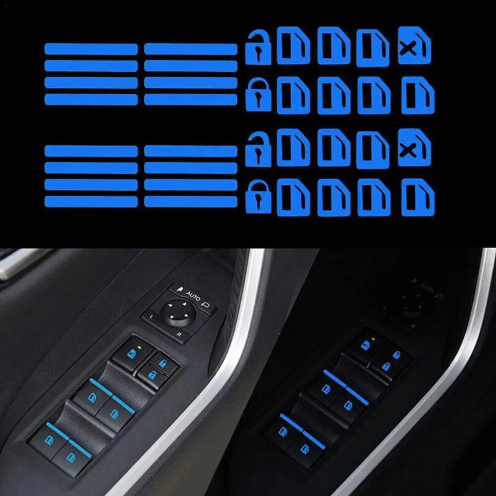 

Автомобильная флуоресцентная светящаяся кнопка-наклейка, подъемник для дверей и окон, переключатель ночной безопасности, стильная наклейка, переключатели, декоративное реле
