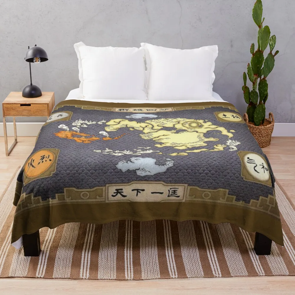 

Avatar o último airbender mapa lance cobertor pesado cobertor de lã cobertor felpudo