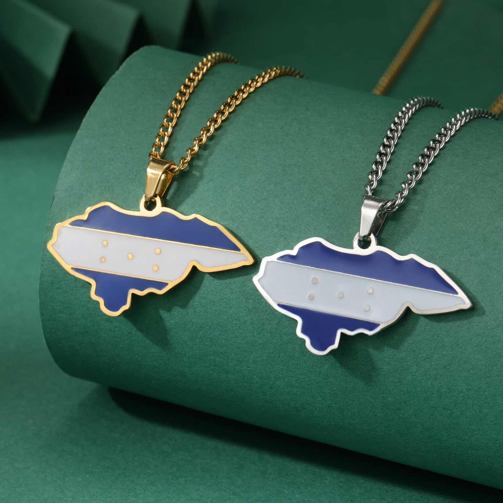 Jeshayuan подвеска из нержавеющей стали в форме капли гондурасская карта страны