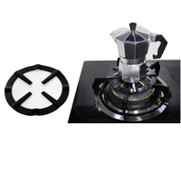 1pc black iron gas stove cooker plate coffee moka pot stand moka pot shelf reducer ring holder home kitchen moka pot tool 13 3cm