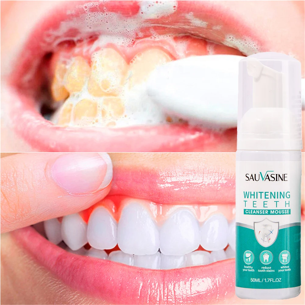 

50ml Ultra-Fine Mousse Foam Toothpaste Deep Cleansing Whitening Fresh Breath Dissolve Tooth Stains Clean Beauty Health Maquiagem