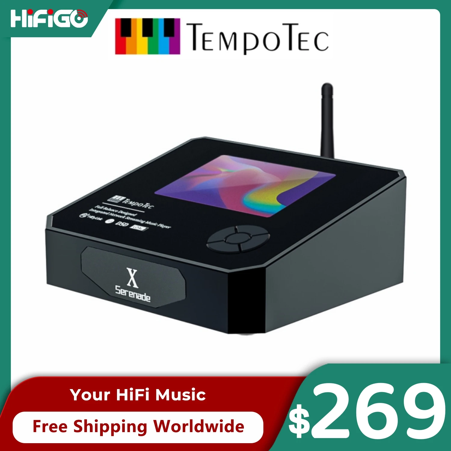 

Настольный Hi-Fi плеер Tempotec, DAP USB DAC Bluetooth сетевое устройство, аудиоустройство DSD256 MQA 16X дыхательный qoновз SPDIF