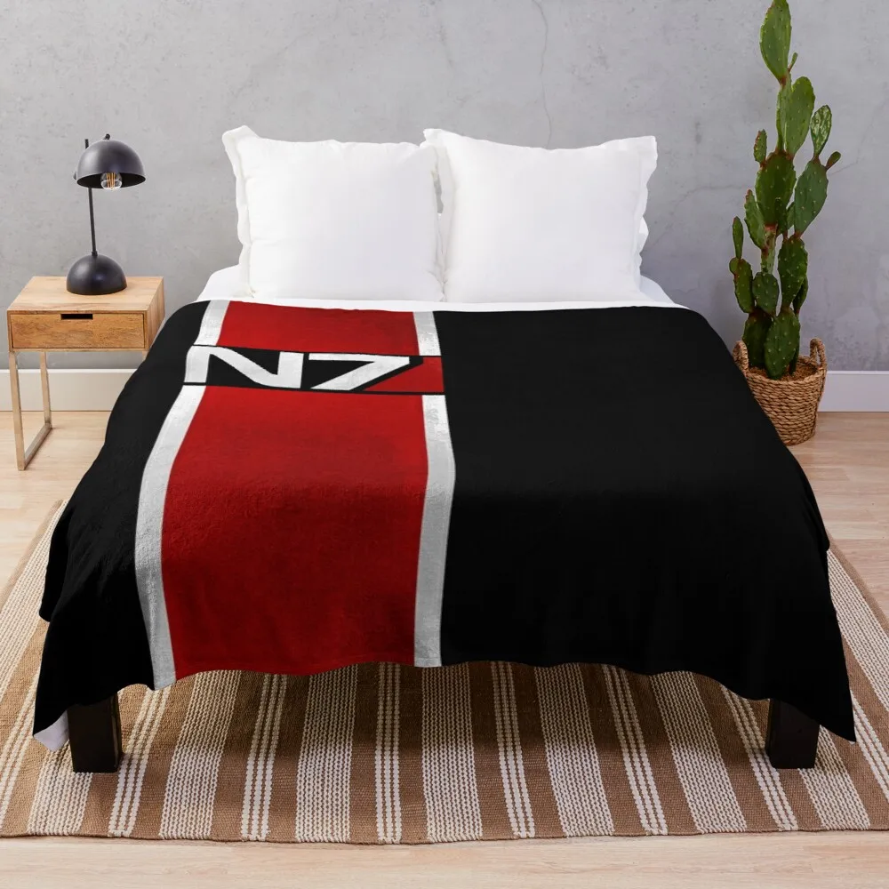 

Mass Effect Vertical N7 Throw Blanket fluffy blanket vintage blanket Decorative sofa blankets