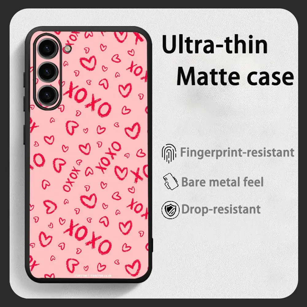 Фото Модный розовый чехол Xo-xoes для девочек для Samsung Galaxy S26 S25 S24 S23 S22 S21 Plus Ultra Fold A, мягкий, черный №4
