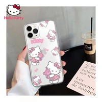 hello kitty phone case for iphone 6s78pxxrxsxsmax1112pro12mini phone cute cartoon transparent case cover