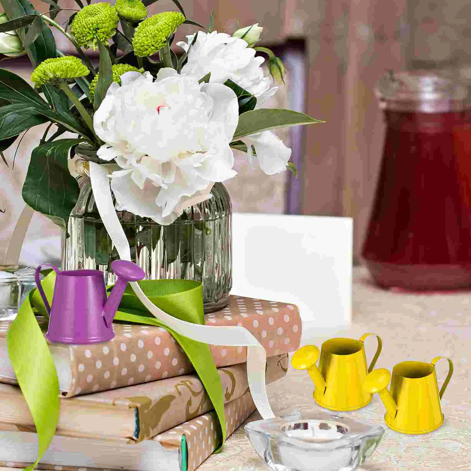 5 шт. лейка металлическая мини-малышка детский уличный декор чайник горшки