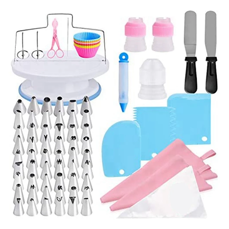 

106-In-1 Cake Decorating Supplies Revolving Cake Turntable DIY Set Cake Baking Tools Cake Decorating Supplies Cake Stand