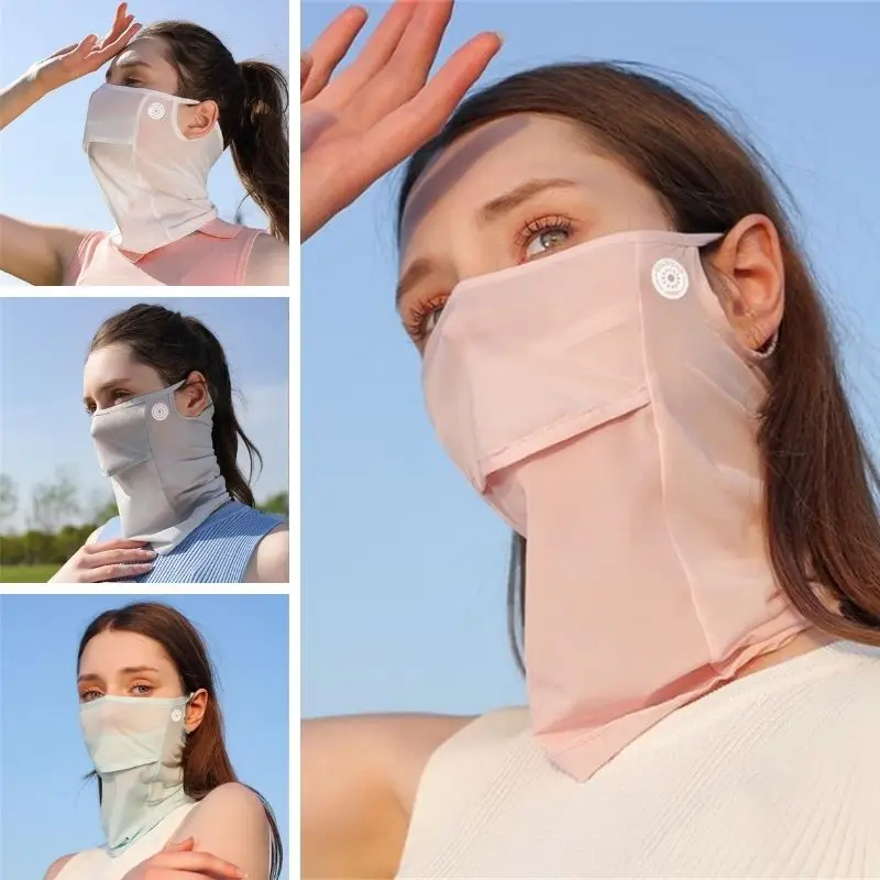 

Outdoor Sunscreen Golf Sun Proof Uv Protect Neckline Mask Summer Integrated Breath Ice Silk Bib Men Women Collar Fishing Riding