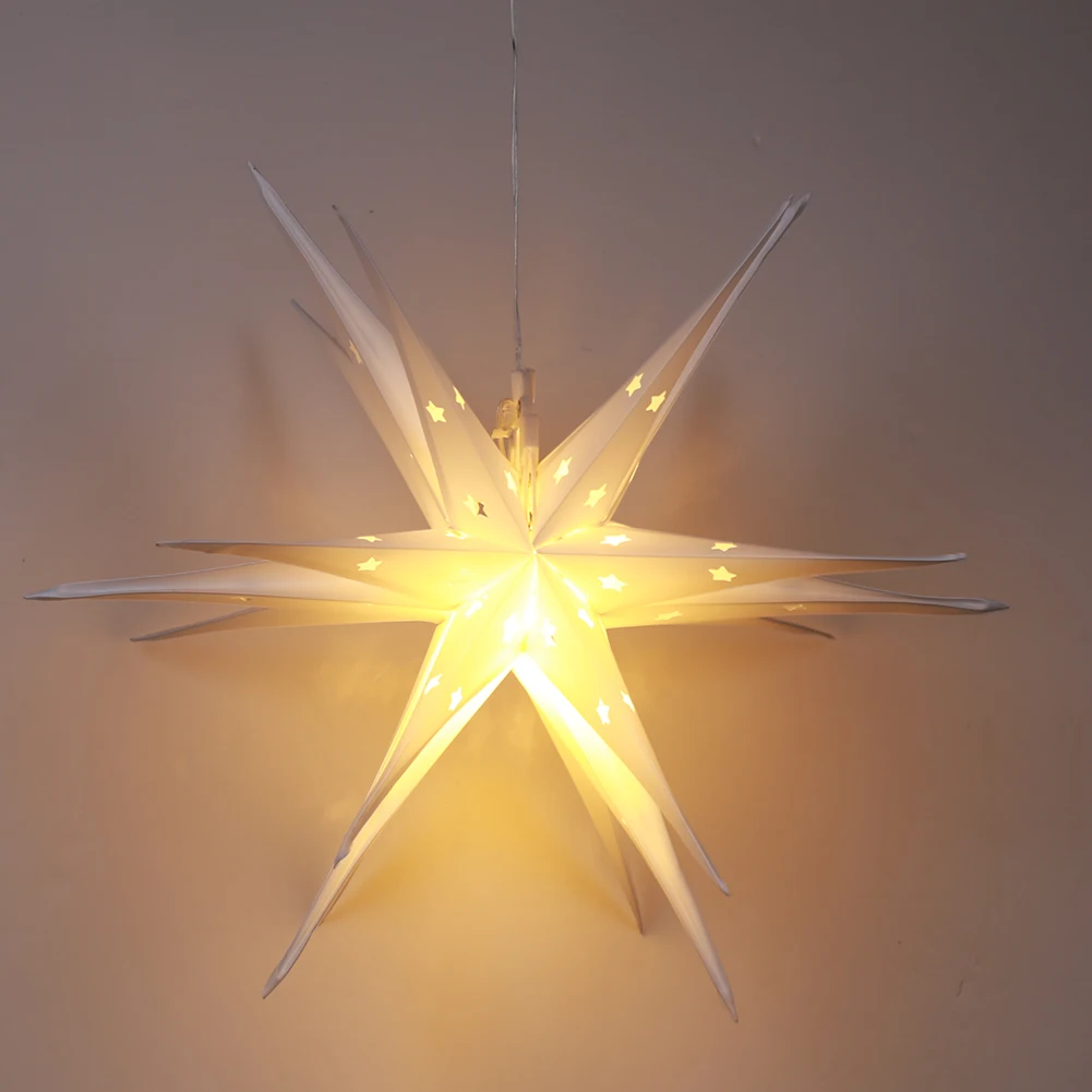 

LED Star Hanging Lamp Timing Star Lights Hanging Ornaments Foldable Waterproof Battery Box for Indoor Outdoor Holiday Decoration