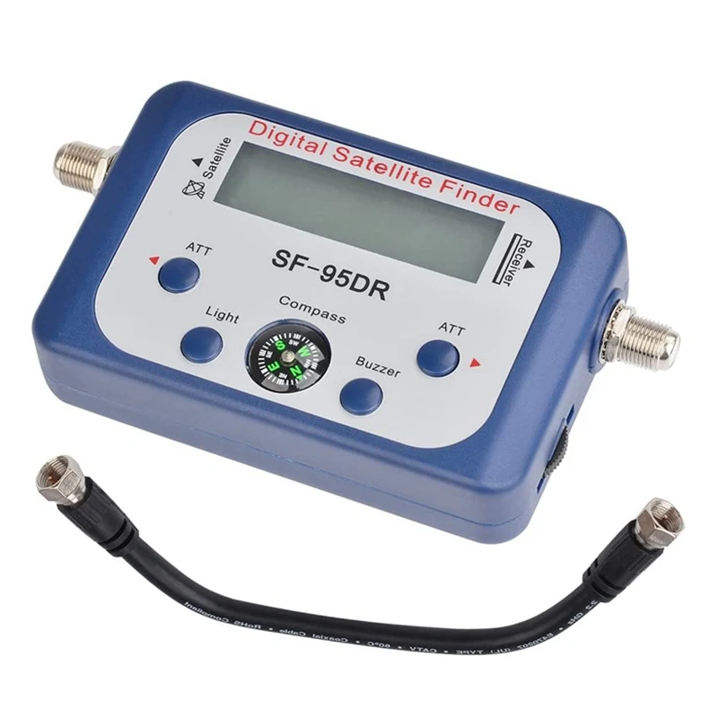 

Спутниковый искатель, цифровой ЖК-экран, счетчик Satallite, установка между спутниковой тарелкой и приемником, с компасом