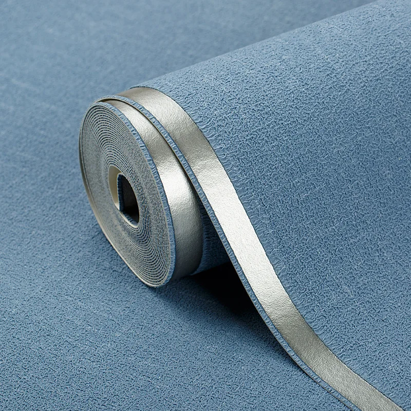 

New modern minimalist and luxurious non-woven wallpaper bedroom living room plain striped TV background wall thickened wallpaper