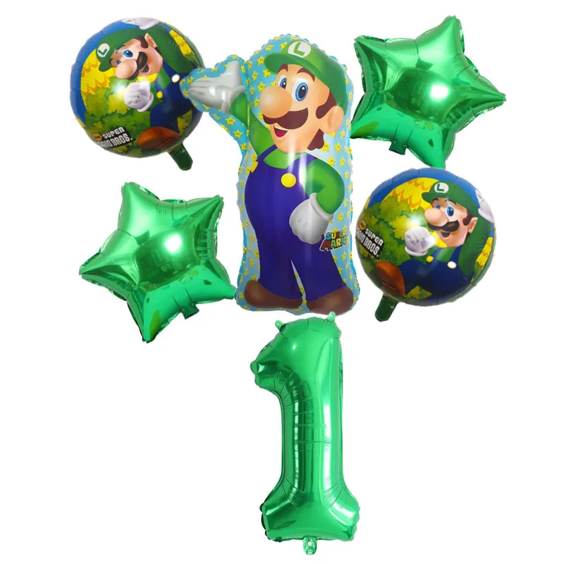 

Super Mario Mario Balloons Set Around Number Anime Figures Toys Balloon Birthday Party Cartoon Decorations Kids Xmas Party Gifts